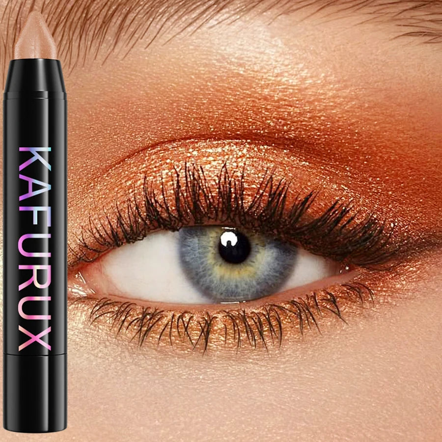 24-Color Pearlescent Glitter Eyeshadow & Eyeliner Pencil – Waterproof, Shimmer & Matte Eye Makeup