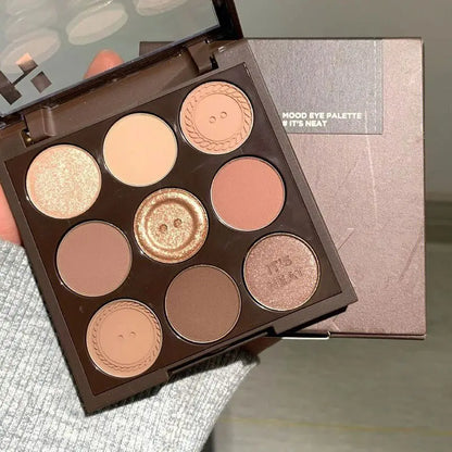 Nine-Color Earth Tone Eyeshadow Palette