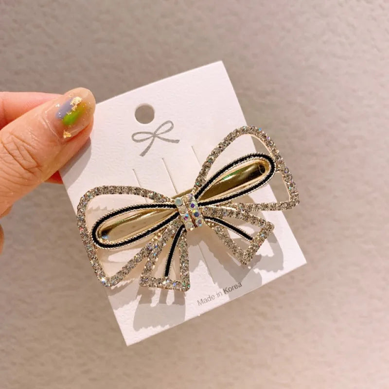 Handmade Pearl & Rhinestone Hairpin Set – Elegant Barrettes for Women