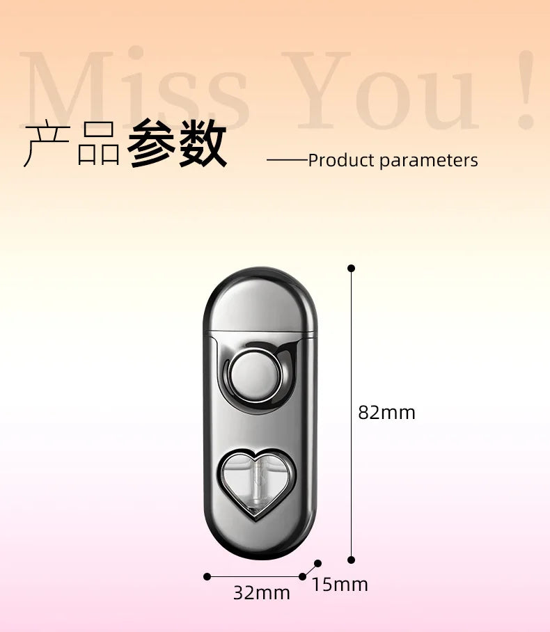 Double Flame LED Butane Metal Lighter