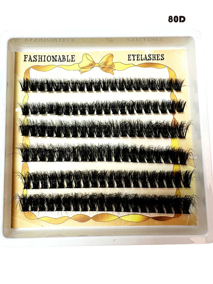 640PCS 5D Fluffy Lash Clusters – 30D-100D Mixed Volume DIY Individual Eyelash Extensions