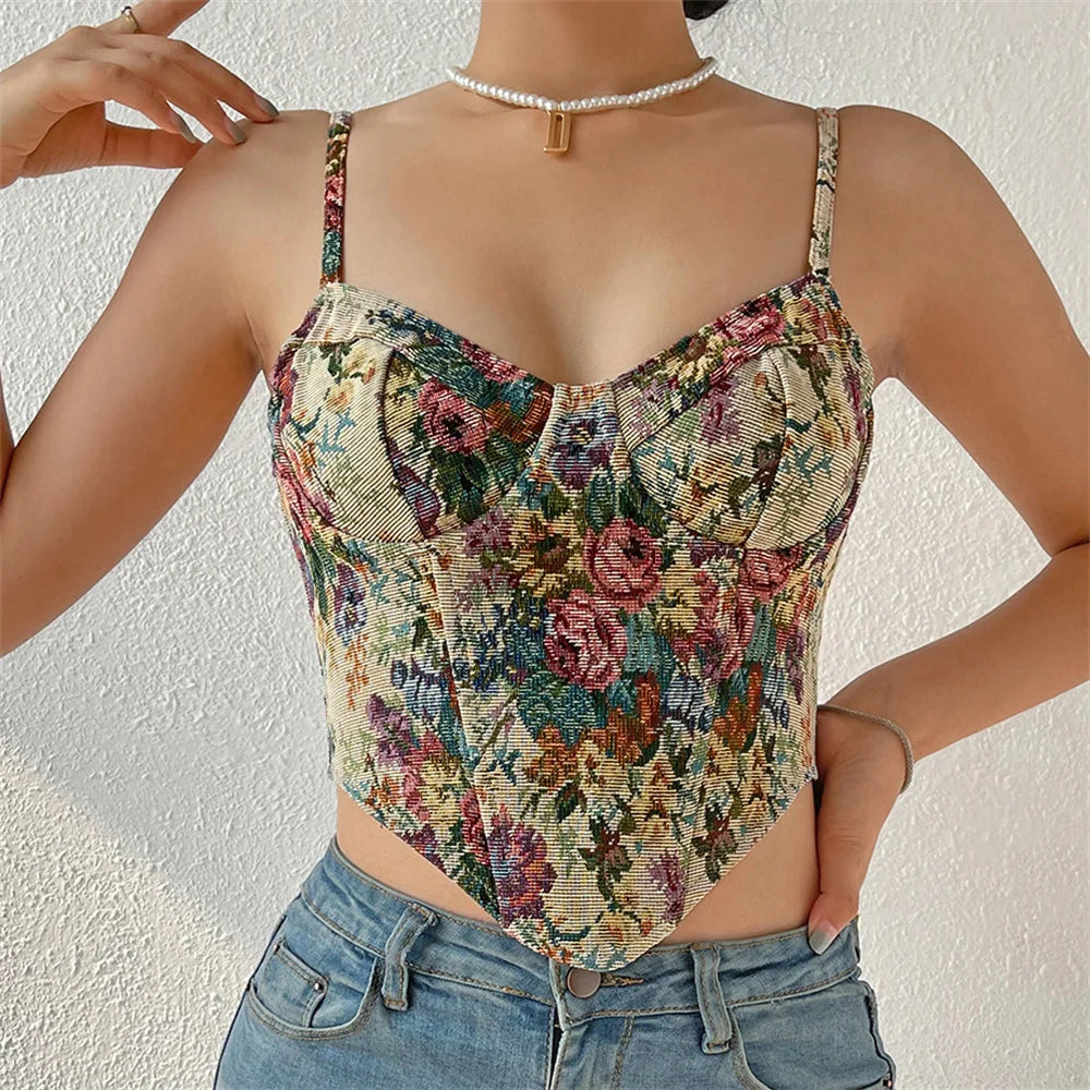 Women’s Underbust Bustier Camis – Sexy Crop Top Lingerie Streetwear