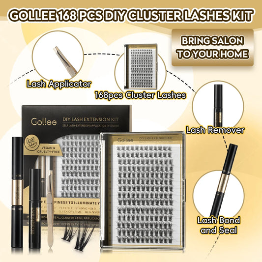 DIY Cluster Lash Kit – 2-in-1 Bond & Seal with Lash Remover (168pcs)
