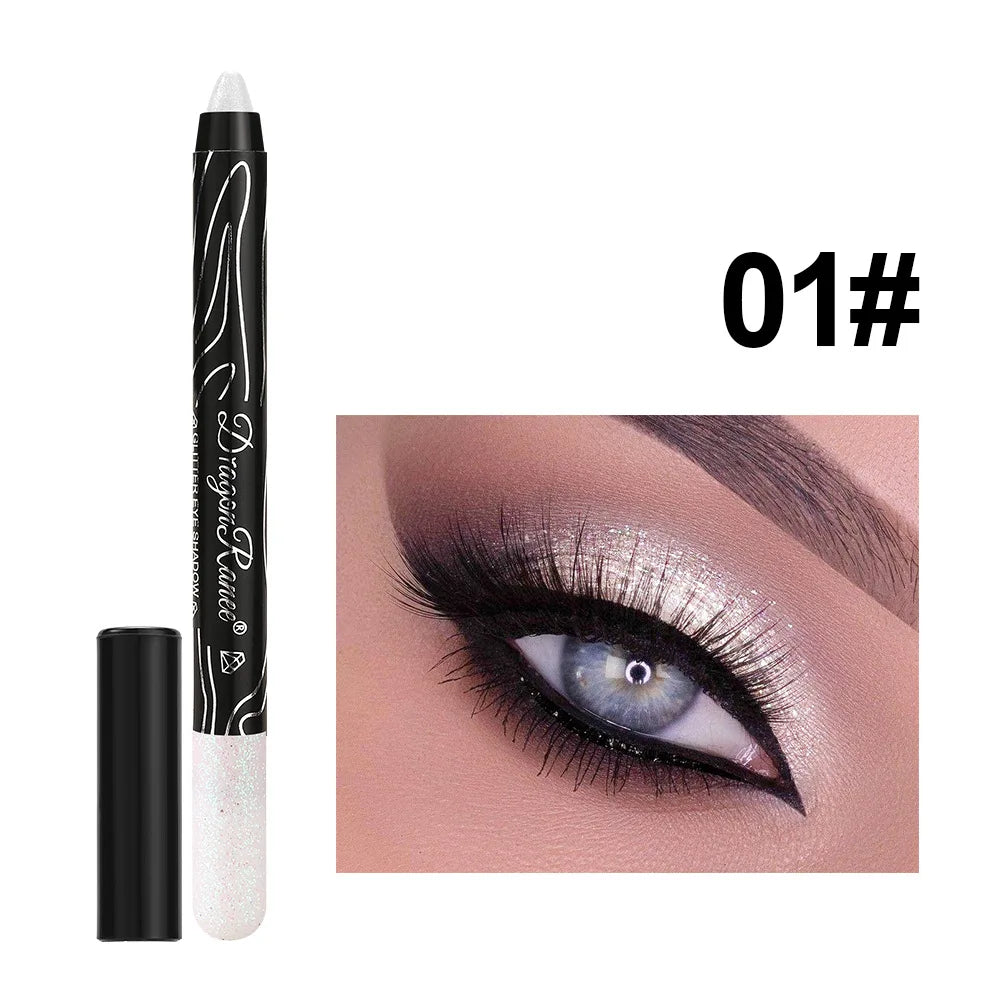 Glitter Eyeshadow & Eyeliner Pencil Set (12 Colors)