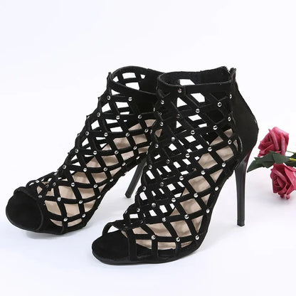 Women’s Open Toe Dance Heel Boots