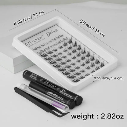 Individual Cluster Eyelashes – C Curl, 3D Mink Style, Wispy &amp; Fluffy