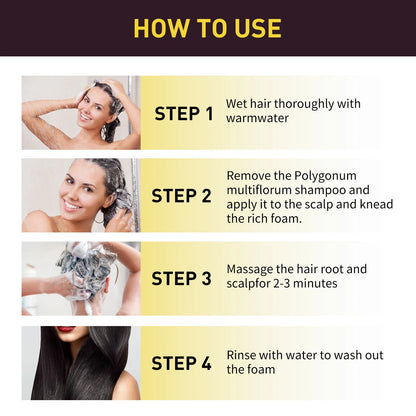 EELHOE 100ml Natural Plant Hair Dye Shampoo – 3-in-1 Grey Coverage for Men & Women