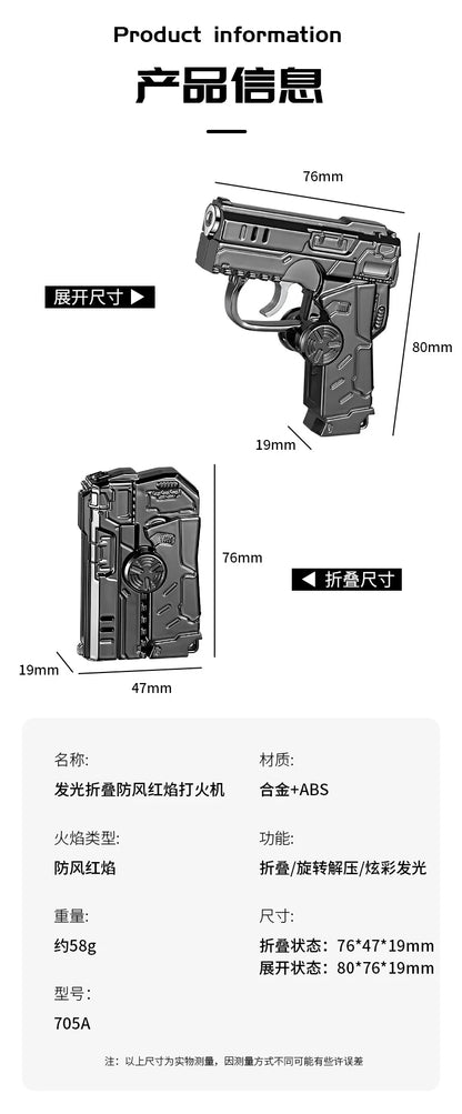Gyro Folding Pistol Lighter