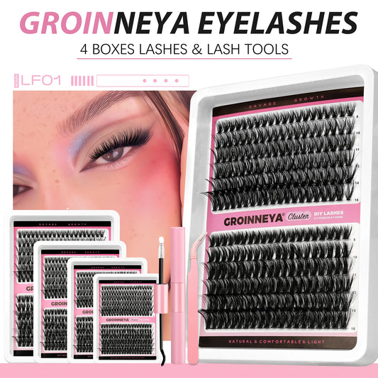 DIY Individual Cluster Lashes Kit (Mixed Volume Tray)