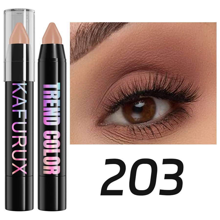 24-Color Pearlescent Glitter Eyeshadow & Eyeliner Pencil – Waterproof, Shimmer & Matte Eye Makeup