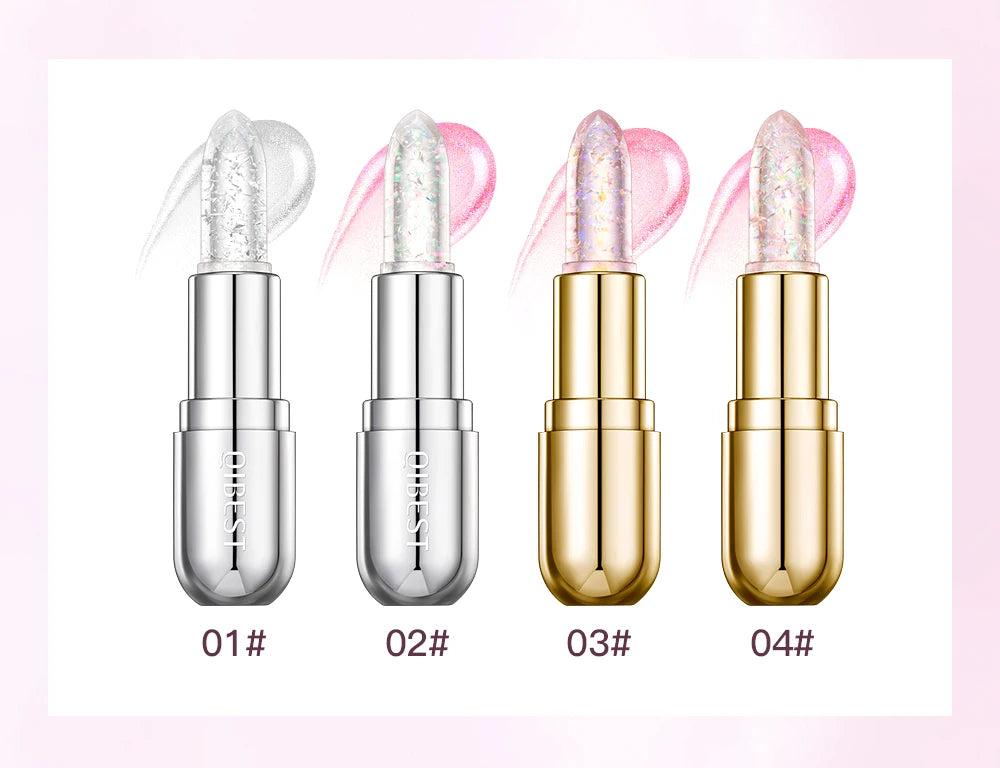Glitter Crystal Jelly Lipstick – Color-Changing Moisturizing Lip Tint Balm