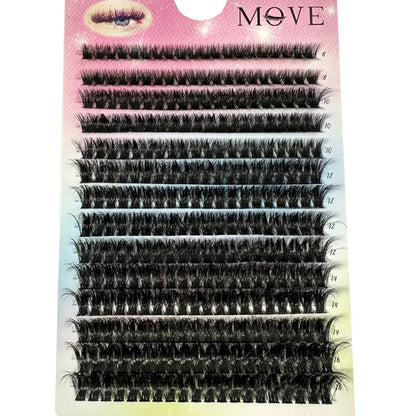 DIY 5D Fluffy Lash Clusters – 80D D-Curl Wispy Extensions (280pcs)