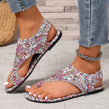 Bohemian Roman Flat Sandals