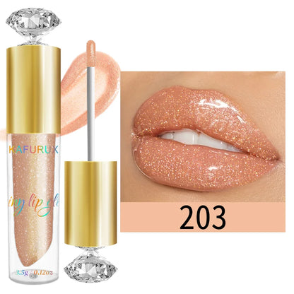 Diamond Shimmer Glitter Lip Gloss – Sparkling, Moisturizing & Long-Lasting (9 Colors)