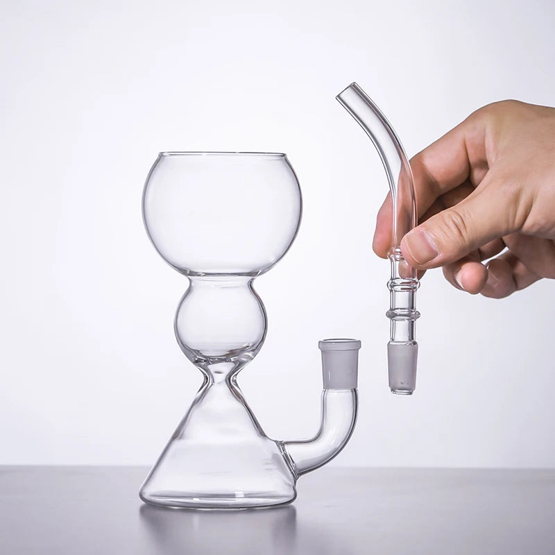 Inmeet Absinthe Glass – Heat-Resistant Borosilicate Cocktail Cup with Straw