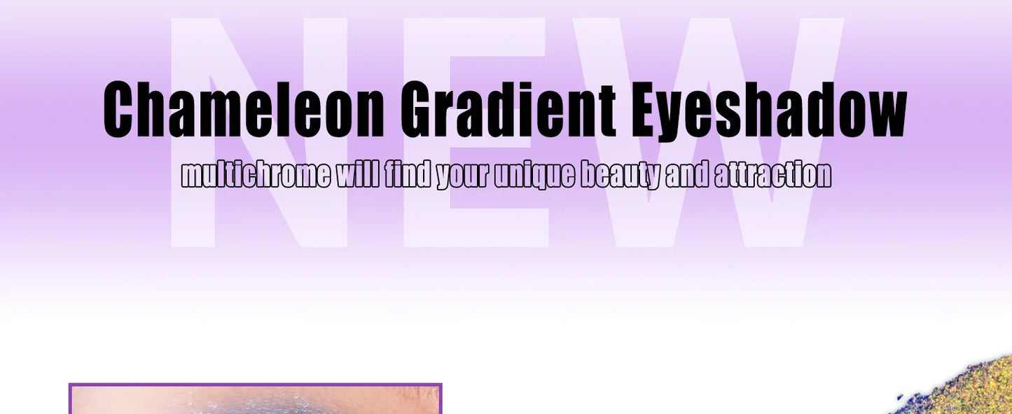 Multichrome Glitter Eyeshadow Palette – High-Pigment, Color-Shifting Shimmer