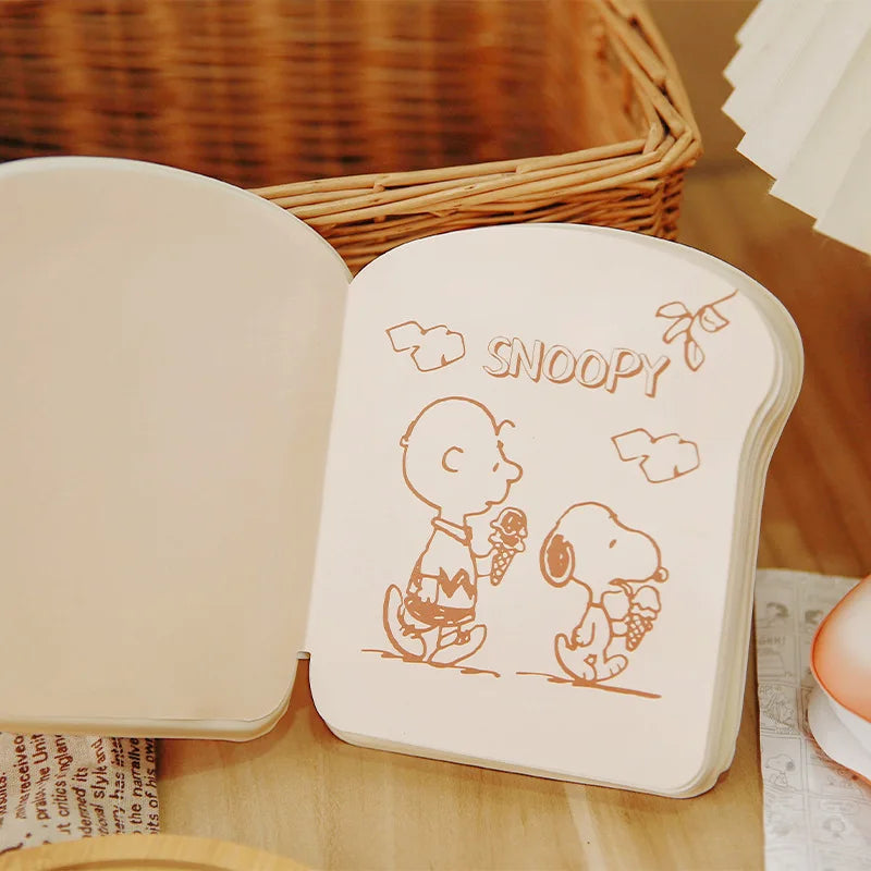 Cute Snoopy Bread-Shaped Notebook – Cartoon Mini Journal for Kids & Kawaii Stationery Lovers