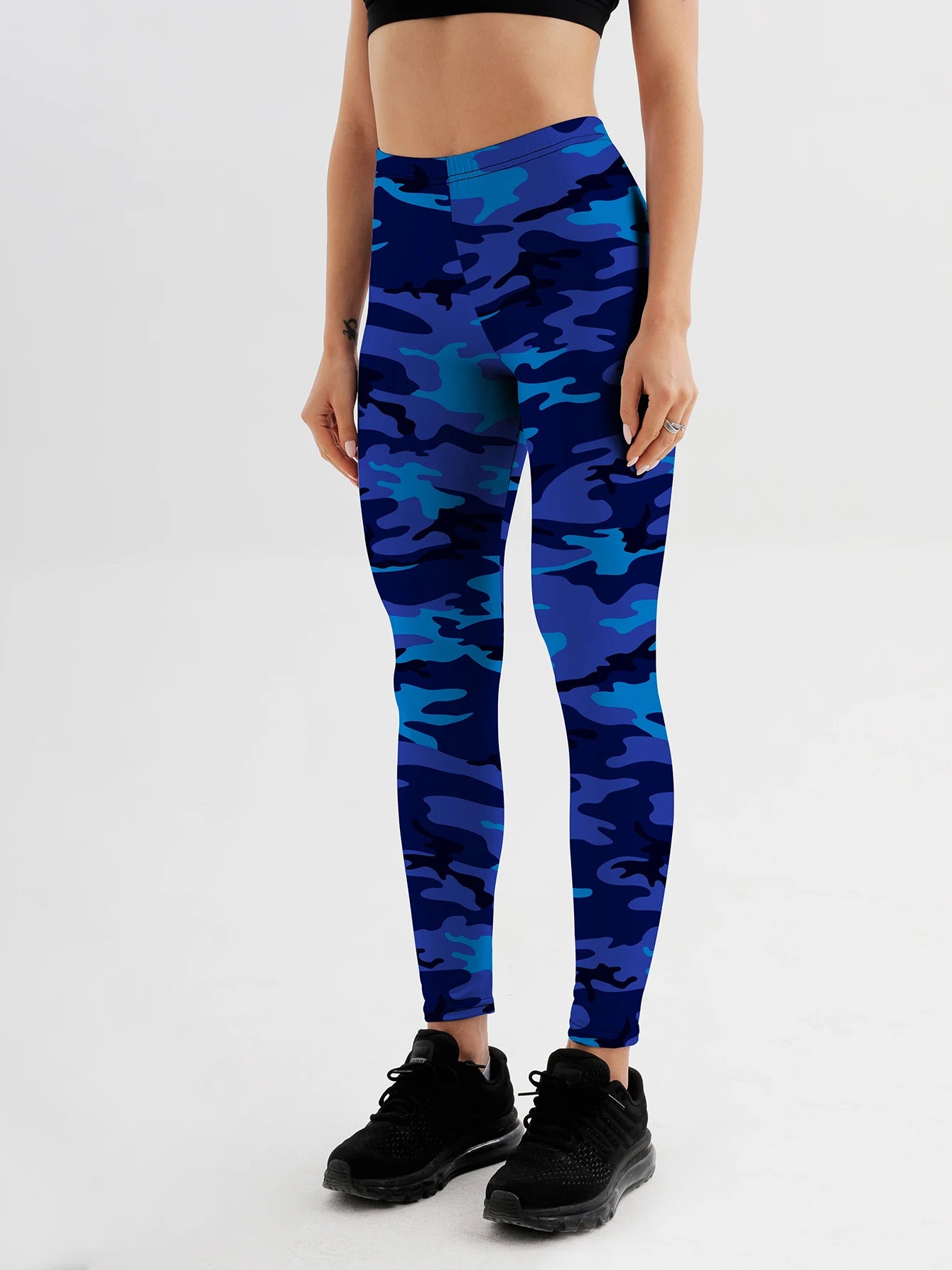 Camouflage High-Waist Leggings – Fitness Push-Up Gym Pants