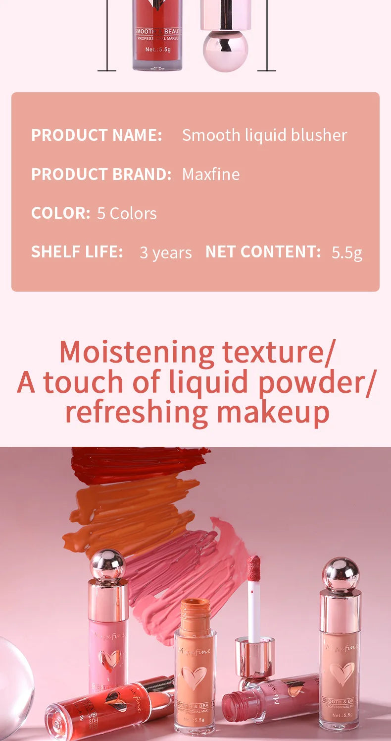 Long-Lasting Liquid Blush – Lightweight, Smudge-Proof & Highly Pigmented