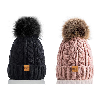 Women’s Winter Pompom Beanie Set