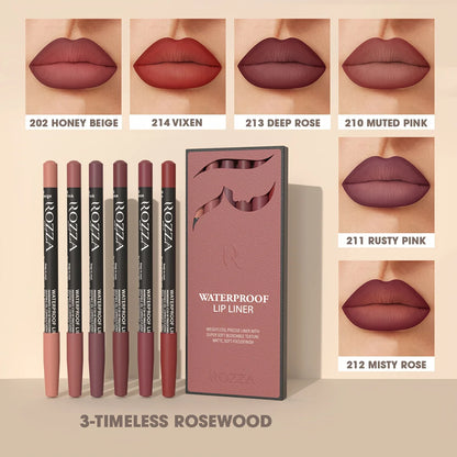 Nude Matte Lip Liner Pencil Set (6pcs)