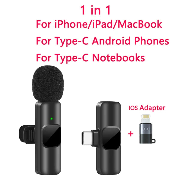 Wireless Lavalier Microphone – Pro Audio, Plug-and-Play Simplicity