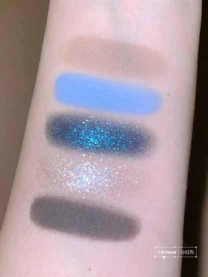 Moonlight Mermaid Eyeshadow Palette – 5-Color Matte & Shimmer Chameleon Finish