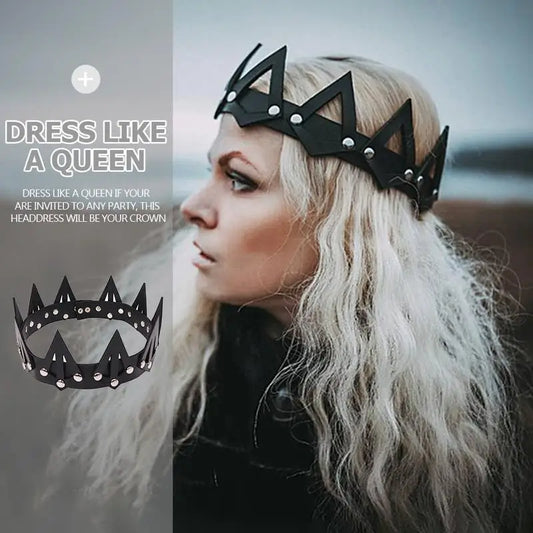 Queen Crown Headband – Gothic Ball Tiara Hair Accessory