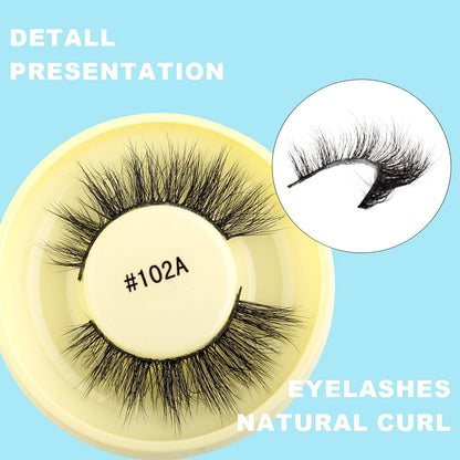 Wispy 3D Mink False Eyelashes – Natural Long, Fluffy & Reusable Strip Lashes (1 Pair)