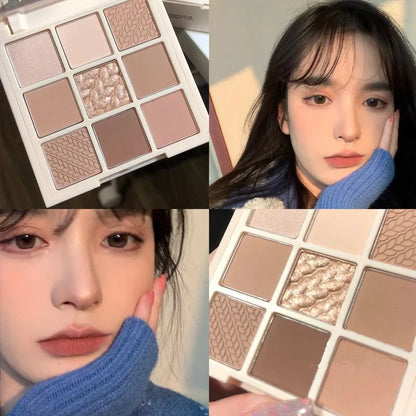 Nine-Color Earth Tone Eyeshadow Palette