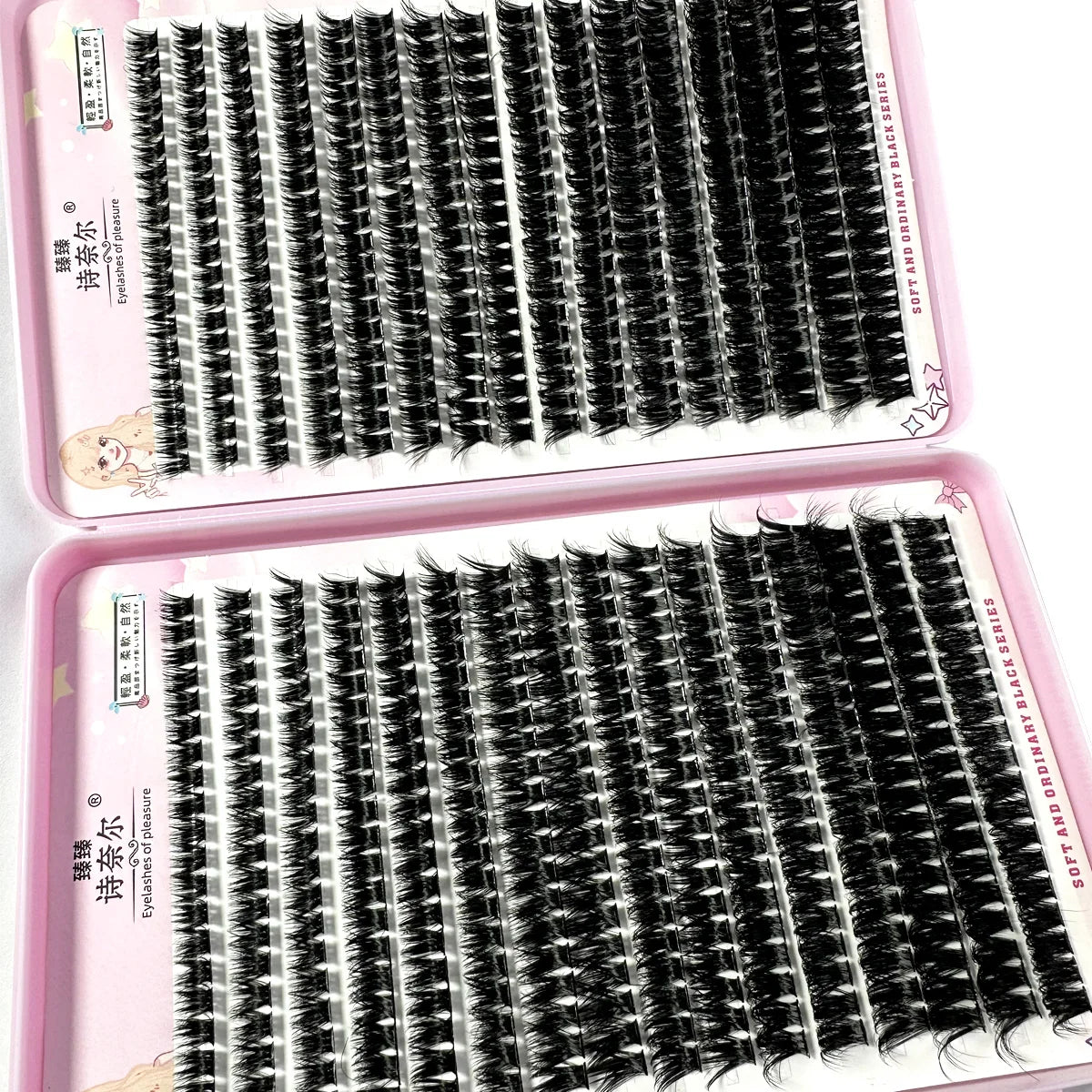 640PCS 5D Fluffy Lash Clusters – 30D-100D Mixed Volume DIY Individual Eyelash Extensions