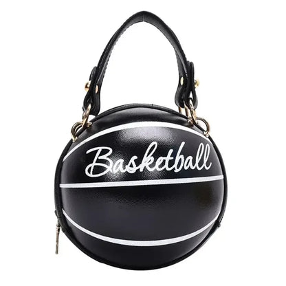 PU Basketball Women’s Shoulder Bag – Fun Pink Sports-Inspired Chain Messenger Bag