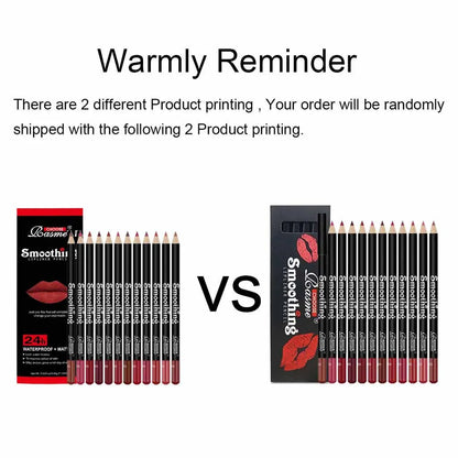 12PCS Matte Lip Liner Pencil Set