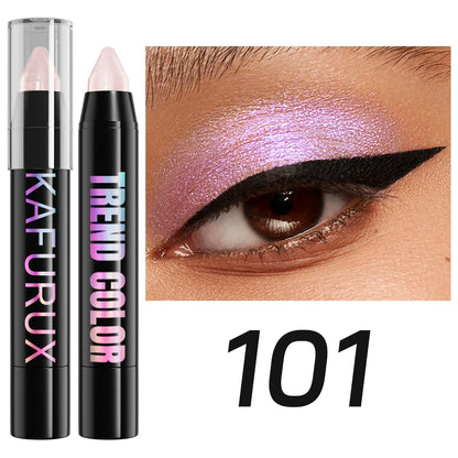 24-Color Pearlescent Glitter Eyeshadow & Eyeliner Pencil – Waterproof, Shimmer & Matte Eye Makeup