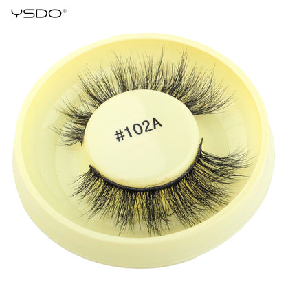 Wispy 3D Mink False Eyelashes – Natural Long, Fluffy & Reusable Strip Lashes (1 Pair)
