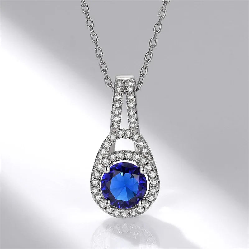 CC Cubic Zirconia Water Drop Pendant Necklace