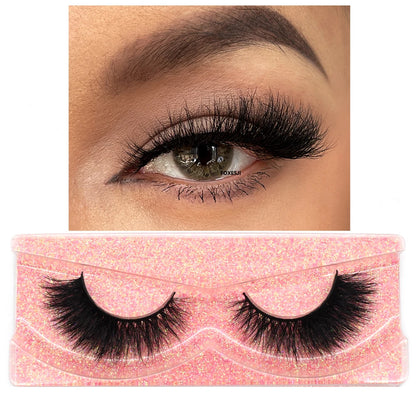 3D Mink Lashes – Fluffy Crisscross Wispy Strip Lashes 1 Soft Box