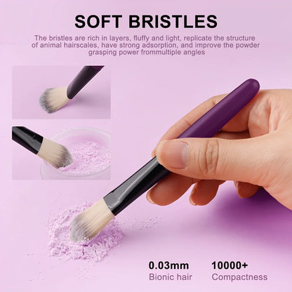 8/20-Piece Eye Makeup Brush Set – With Optional Sponges & Puffs