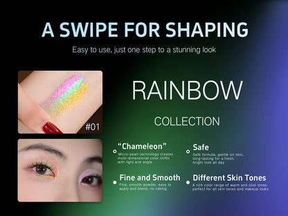 Rainbow Duochrome Multichrome Eyeshadow Set (5 Colors)