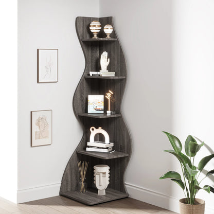 5-Tier Corner Bookshelf