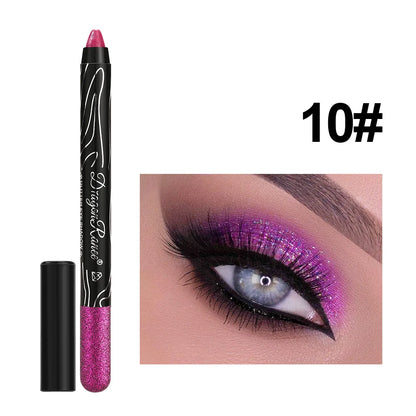 Glitter Eyeshadow & Eyeliner Pencil Set (12 Colors)