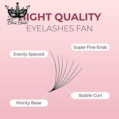 Premade Volume Lash Fans – 3D–20D D Curl (8–15mm)