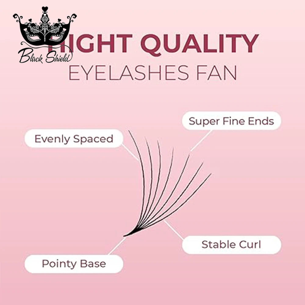 Premade Volume Lash Fans – 3D–20D C Curl (8–15mm)