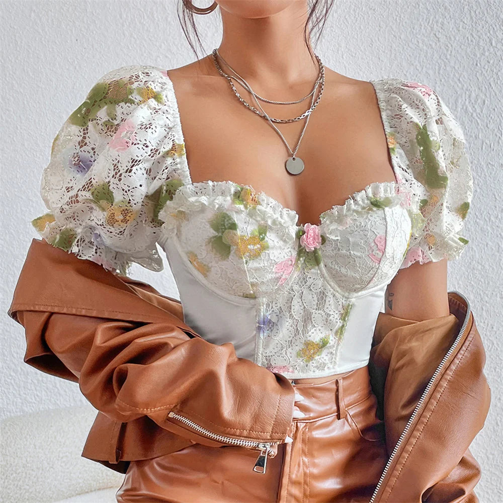 Women’s Underbust Bustier Camis – Sexy Crop Top Lingerie Streetwear