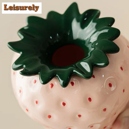 Strawberry Ceramic Storage AshTray with Lid