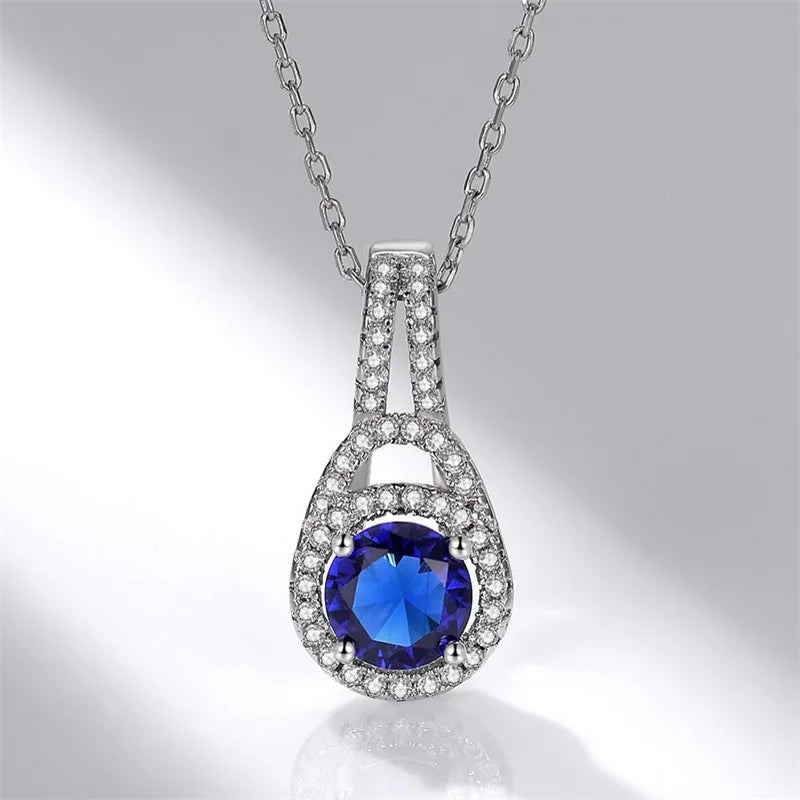 CC Cubic Zirconia Water Drop Pendant Necklace