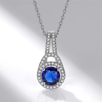 CC Cubic Zirconia Water Drop Pendant Necklace