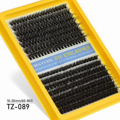 Individual 20–100D Cluster Lashes – 280pcs Mixed Tray Volume Extensions