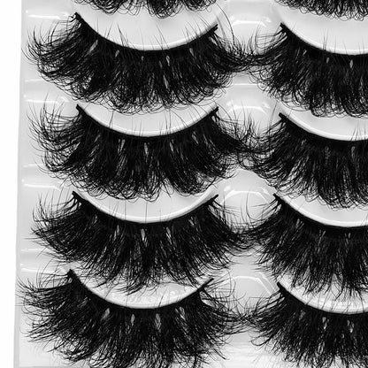 5 Pairs Faux Mink Eyelashes – Fluffy, Dramatic Volume & Long-Lasting