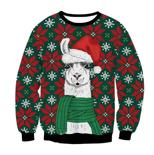3D Funny Christmas Sweater – Green Holiday Jumper for Party & Festive Wear